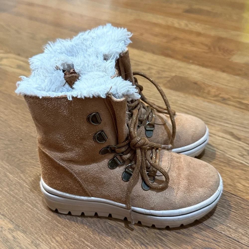 Skechers | Faux Fur Lace Up Boots for Girls